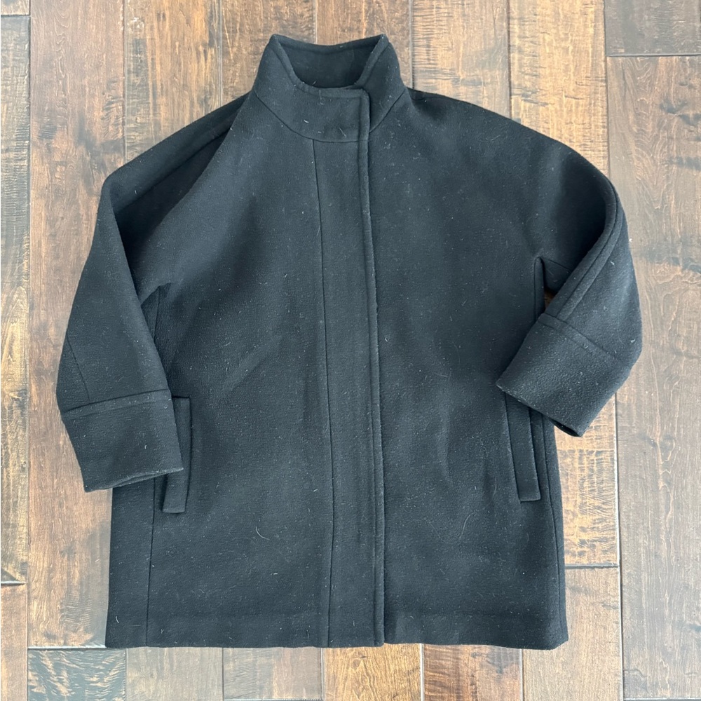 Women's Black Sweater Coat - Picture 2 of 7